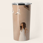 New White Dress Travel Mug Gallery Image 1
