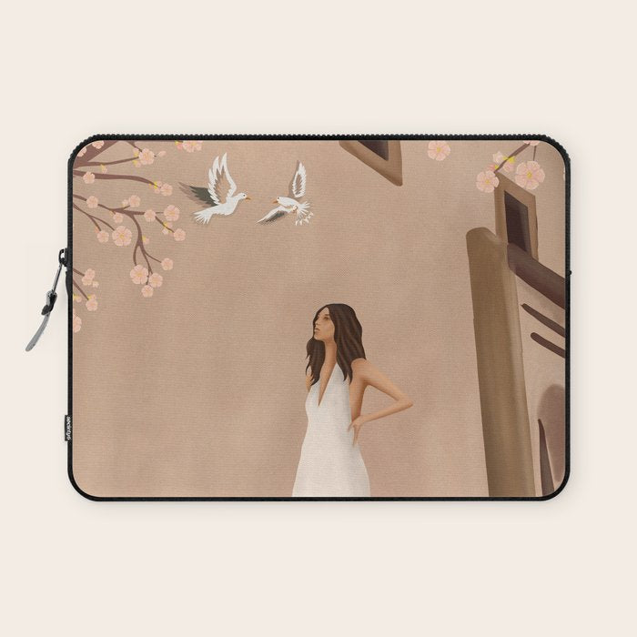 New White Dress Laptop Sleeve Gallery Image 1