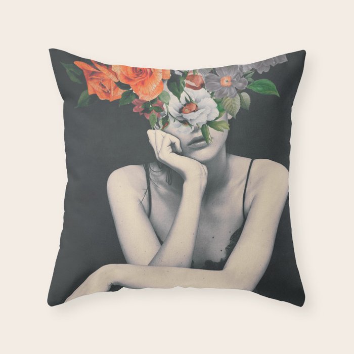 natural beauty-collage 3/3 Throw Pillow Gallery Image 1