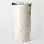 Colorful Thoughts Minimal Line Art Woman with Flowers Travel Mug Gallery Image 3