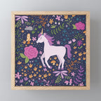 Unicorns Dancing in an Enchanted Garden Mini Art Print Gallery Image 1