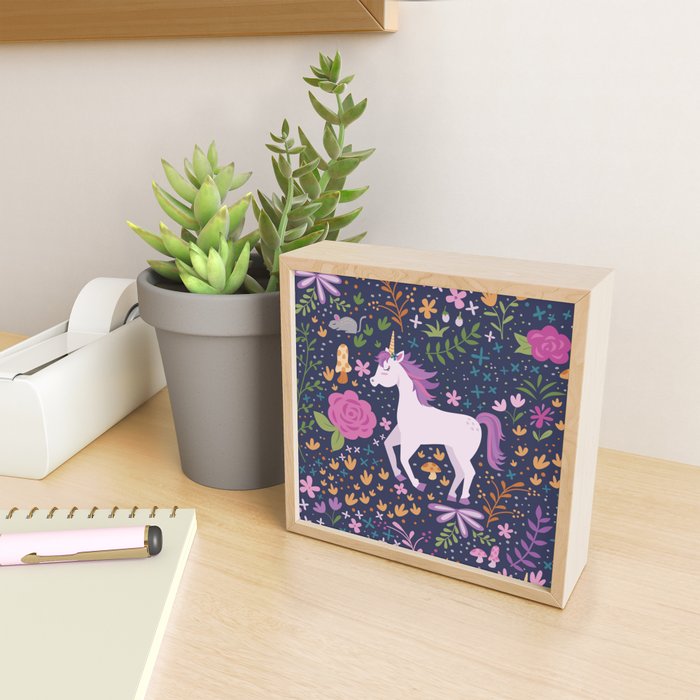 Unicorns Dancing in an Enchanted Garden Mini Art Print Gallery Image 2