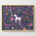 Unicorns Dancing in an Enchanted Garden Serving Tray Gallery Image 1
