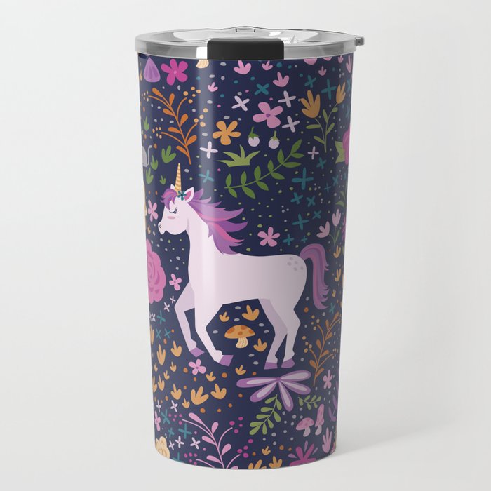 Unicorns Dancing in an Enchanted Garden Travel Mug Gallery Image 1