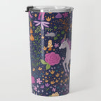 Unicorns Dancing in an Enchanted Garden Travel Mug Gallery Image 3