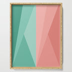 Geometric Triangles VII Pink and Green Serving Tray Gallery Image 1