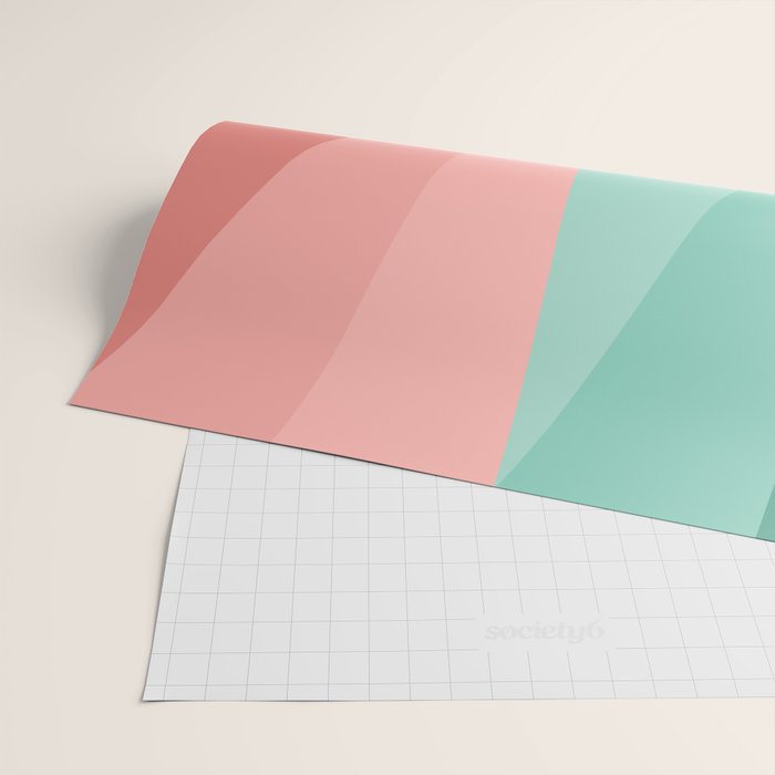 Geometric Triangles VII Pink and Green Wrapping Paper Gallery Image 2