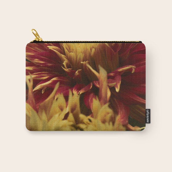 Solar Flare - dahlia photograph botanical art print flowers autumn fall Carry All Pouch Gallery Image 1