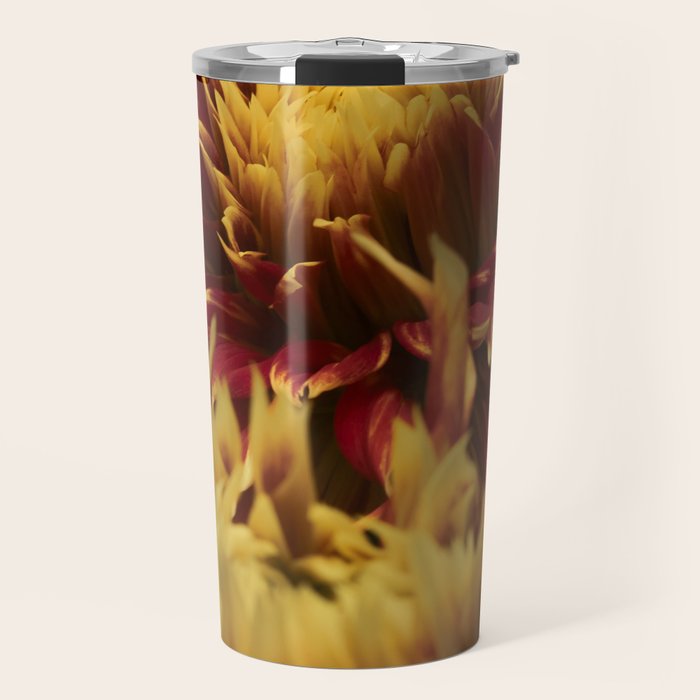 Solar Flare - dahlia photograph botanical art print flowers autumn fall Travel Mug Gallery Image 1
