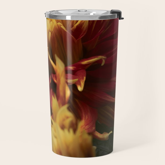 Solar Flare - dahlia photograph botanical art print flowers autumn fall Travel Mug Gallery Image 2