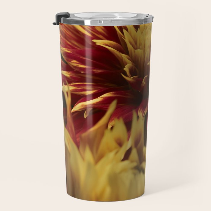 Solar Flare - dahlia photograph botanical art print flowers autumn fall Travel Mug Gallery Image 3