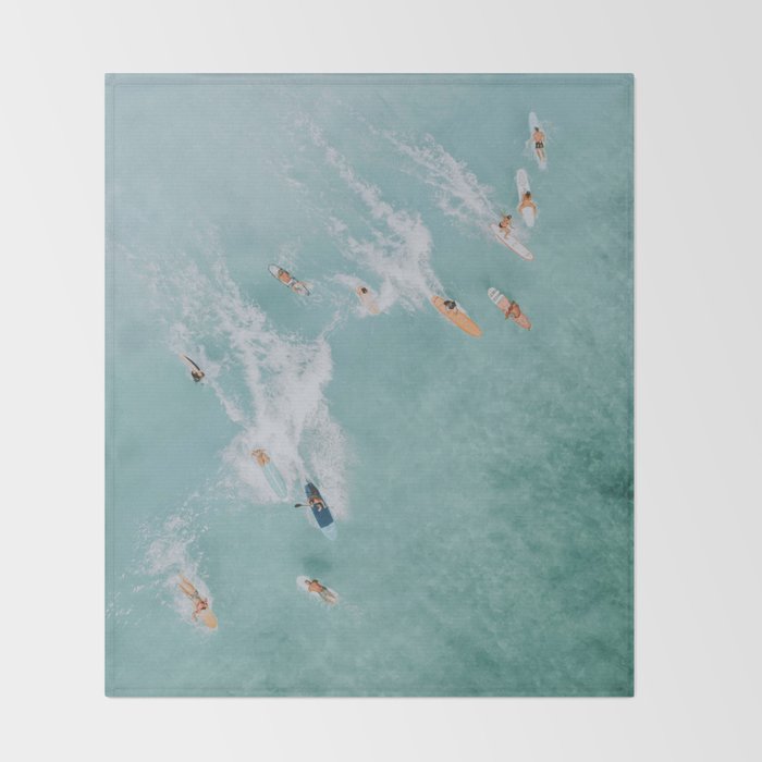 lets surf xviii Throw Blanket Gallery Image 2