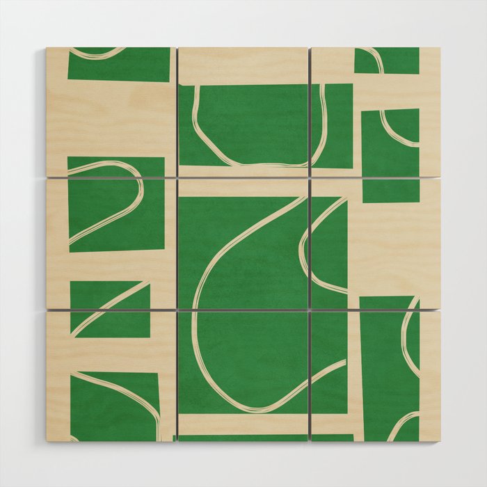 Abstract Pathways 4 Wood Wall Art Gallery Image 1