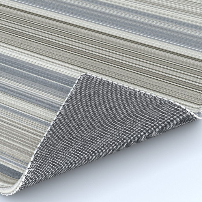 Blue grey Tan Stripes Rug Gallery Image 4