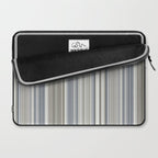 Blue grey Tan Stripes Laptop Sleeve Gallery Image 2