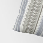 Blue grey Tan Stripes Pillow Sham Gallery Image 4