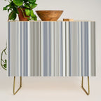 Blue grey Tan Stripes Credenza Gallery Image 1