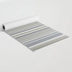 Blue grey Tan Stripes Yoga Mat Gallery Image 2
