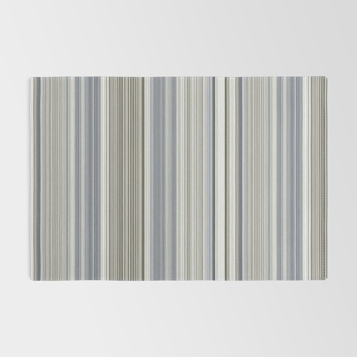 Blue grey Tan Stripes Rug Gallery Image 2