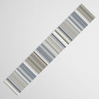 Blue grey Tan Stripes Table Runner Gallery Image 3
