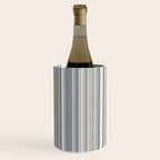 Blue grey Tan Stripes Wine Chiller Gallery Image 1