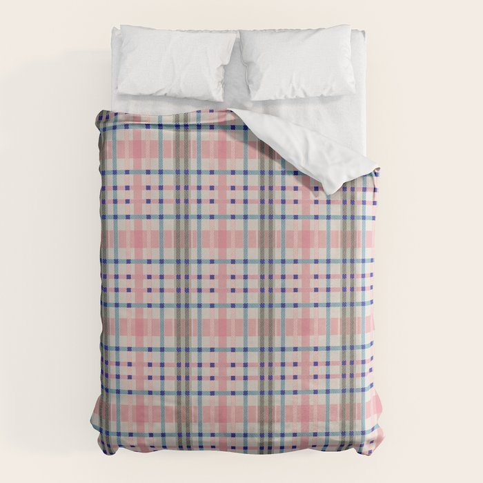 Vibrant Plaid Fusion B Duvet Cover Gallery Image 6