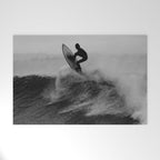 Surf black white Welcome Mat Gallery Image 1