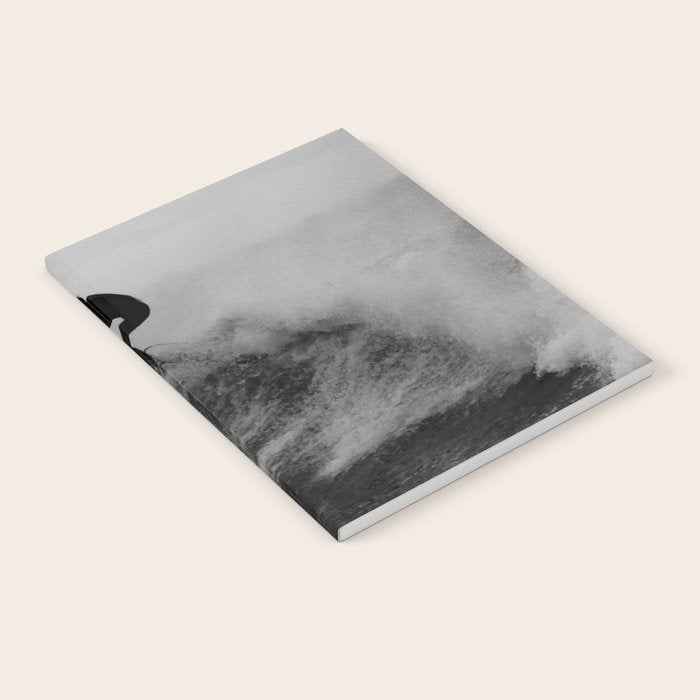 Surf black white Notebook Gallery Image 1