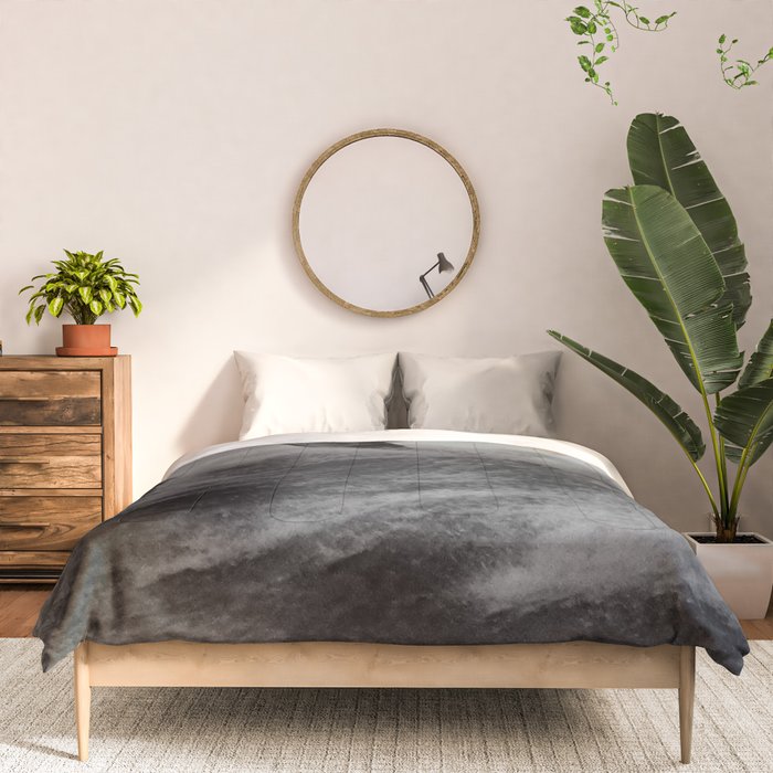 Surf black white Comforter Gallery Image 3