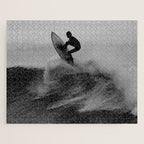 Surf black white Jigsaw Puzzle Gallery Image 1