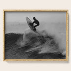 Surf black white Serving Tray Gallery Image 1