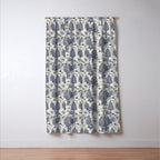 Bigfoot / Sasquatch Toile de Jouy in Blue Window Curtain Gallery Image 3