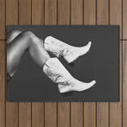 These Boots - Noir II / Black & White Outdoor Rug Gallery Image 1