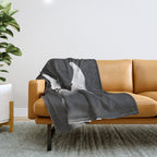 These Boots - Noir II / Black & White Throw Blanket Gallery Image 1