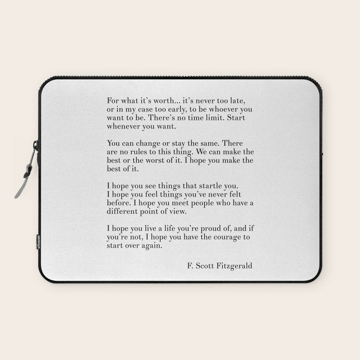 fitzgerald for what it's worth Laptop Sleeve Gallery Image 1