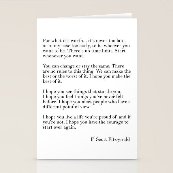 fitzgerald for what it's worth Stationery Card Gallery Image 2