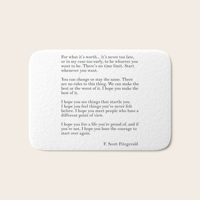 fitzgerald for what it's worth Bath Mat Gallery Image 1