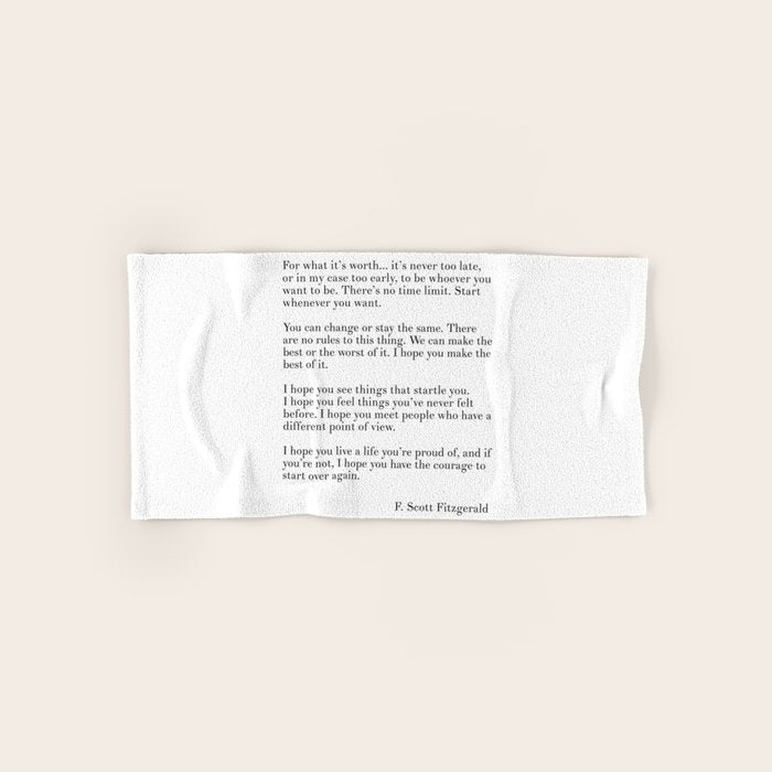fitzgerald for what it's worth Bath Towel Gallery Image 1