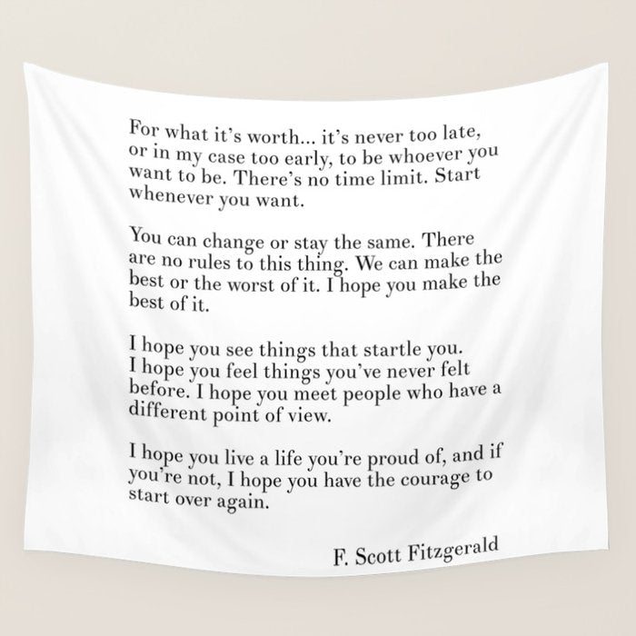 fitzgerald for what it's worth Wall Tapestry