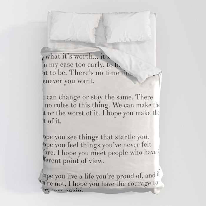 fitzgerald for what it's worth Duvet Cover Gallery Image 6