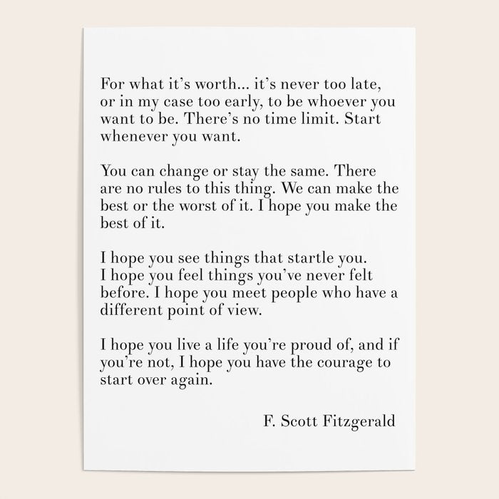fitzgerald for what it's worth Poster