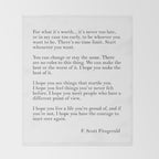 fitzgerald for what it's worth Throw Blanket Gallery Image 2