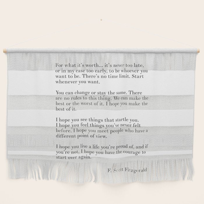 fitzgerald for what it's worth Wall Hanging Gallery Image 1