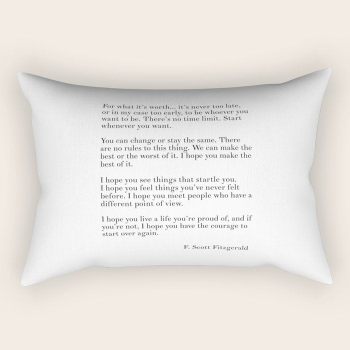 fitzgerald for what it's worth Rectangular Pillow Gallery Image 2