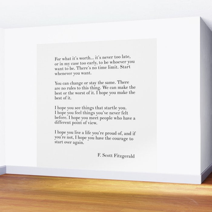 fitzgerald for what it's worth Wall Mural Gallery Image 2