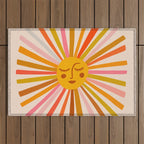 Sunshine - Retro Ochre Palette Outdoor Rug Gallery Image 1