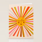 Sunshine - Retro Ochre Palette Stationery Card Gallery Image 2