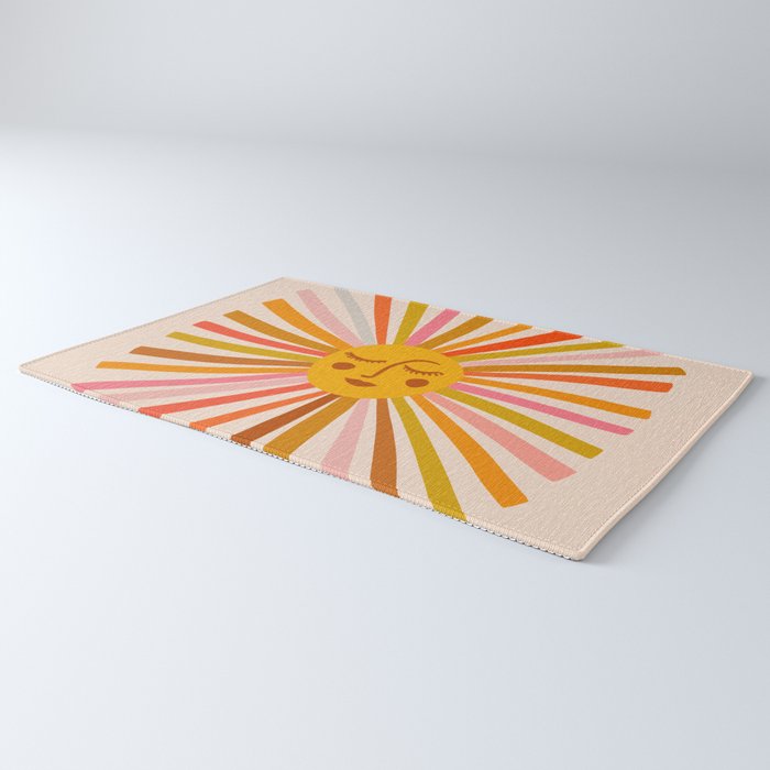Sunshine â Retro Ochre Palette Rug Gallery Image 3