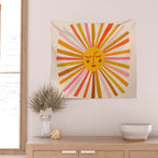 Sunshine - Retro Ochre Palette Wall Tapestry Gallery Image 2