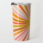 Sunshine - Retro Ochre Palette Travel Mug Gallery Image 3